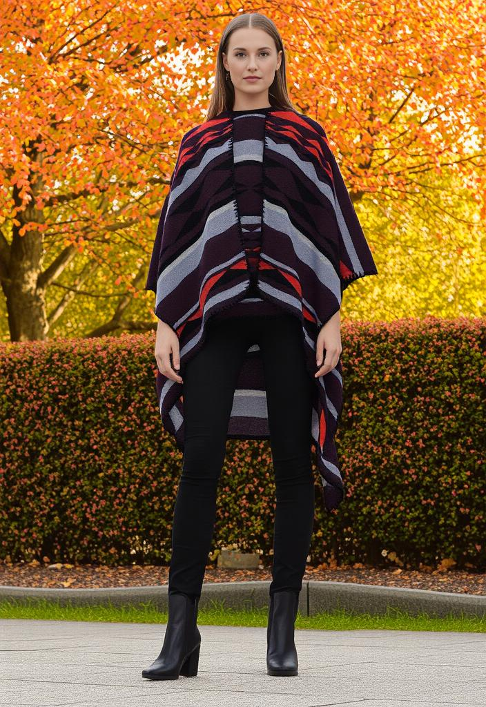 NWOT Geometric Blanket Poncho