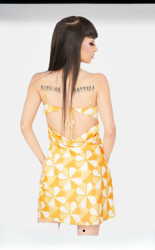 NWT COTTON CANDY OPEN BACK DRESS