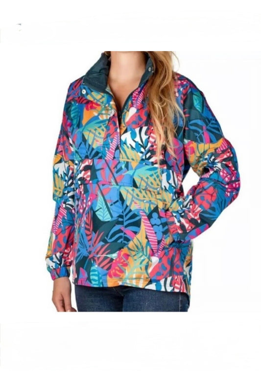 NWT LAUREN JAMES FLORAL WINDBREAKER