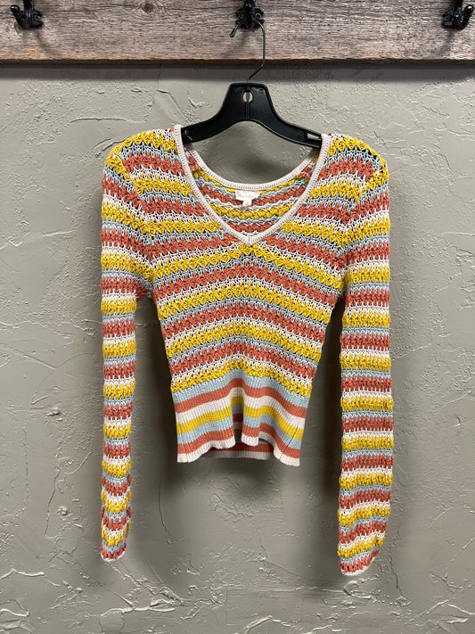 HEM & THREAD CROP SWEATER