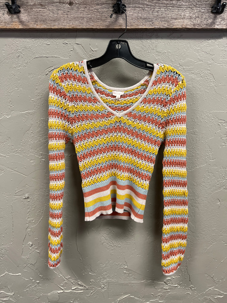 HEM & THREAD CROP SWEATER