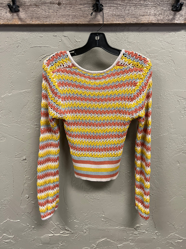 HEM & THREAD CROP SWEATER