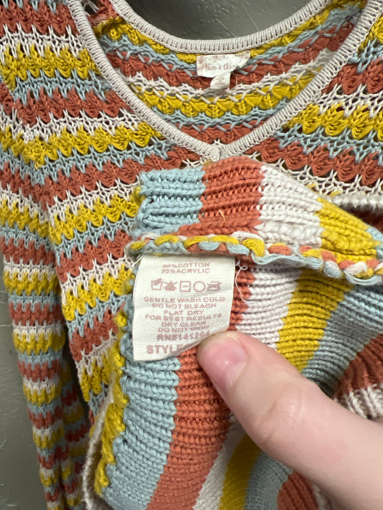 HEM & THREAD CROP SWEATER