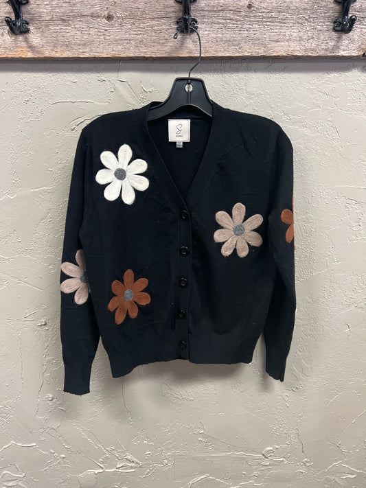 SIONI FELTED FLOWER CARDIGAN