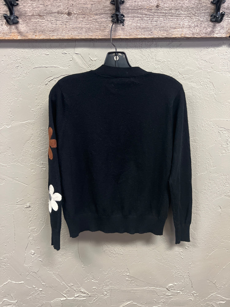 SIONI FELTED FLOWER CARDIGAN