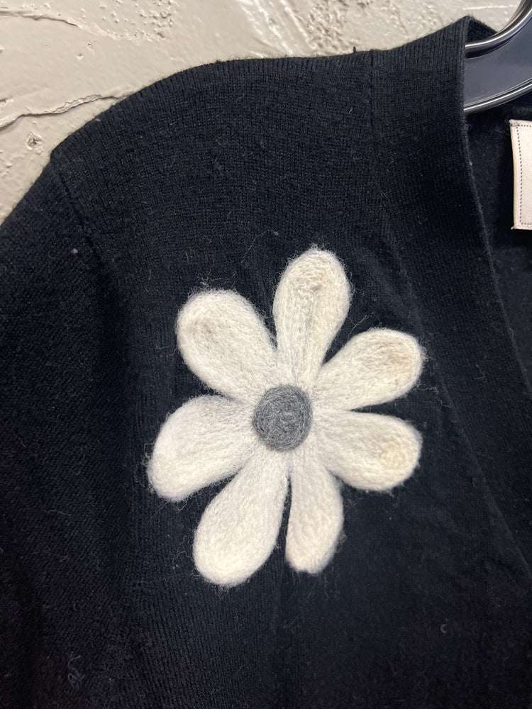 SIONI FELTED FLOWER CARDIGAN