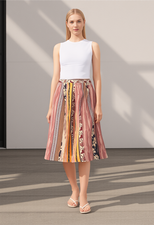 VTG PLEATED MIDI SKIRT