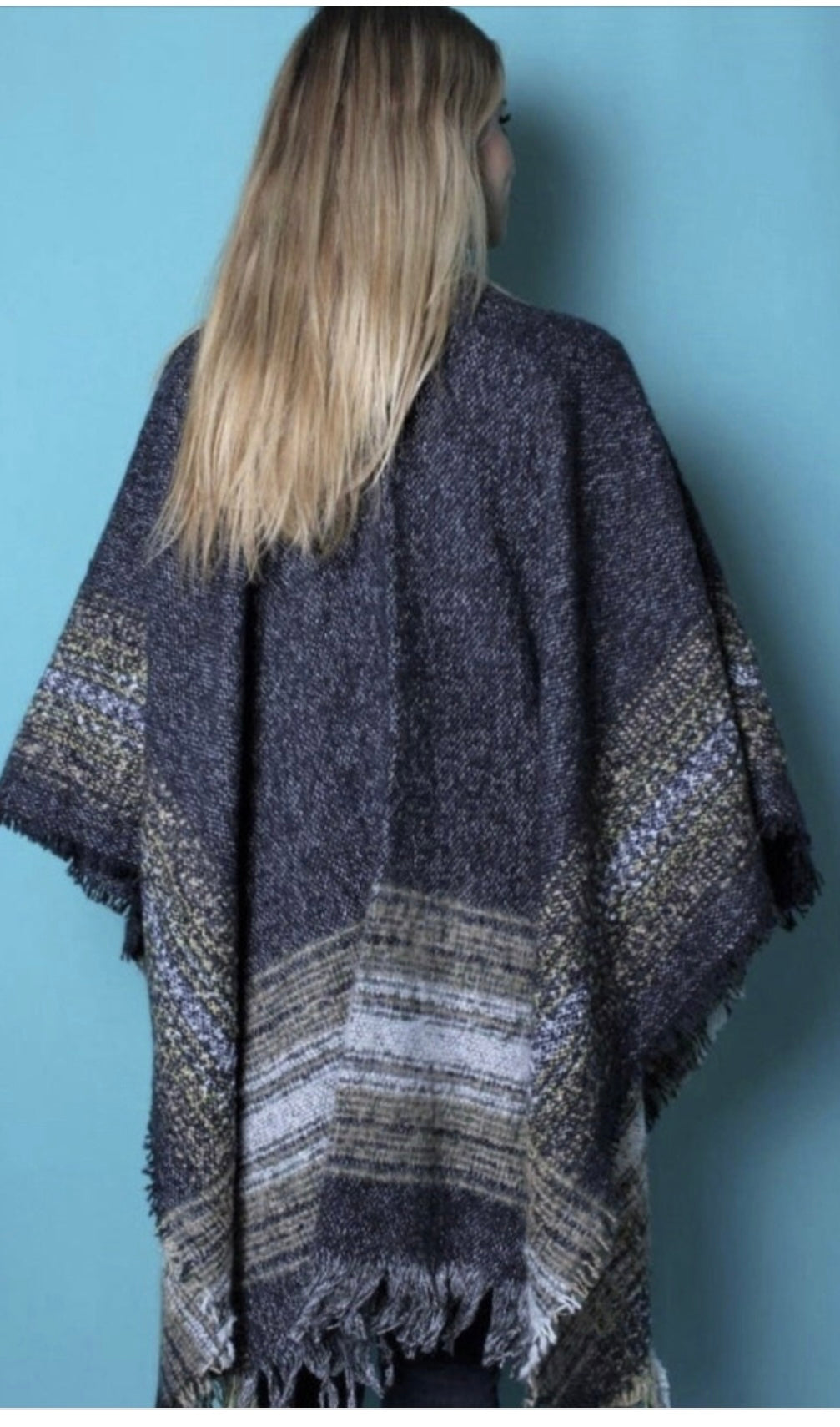 NWT Harve Benard Open-Front Poncho (org$44)