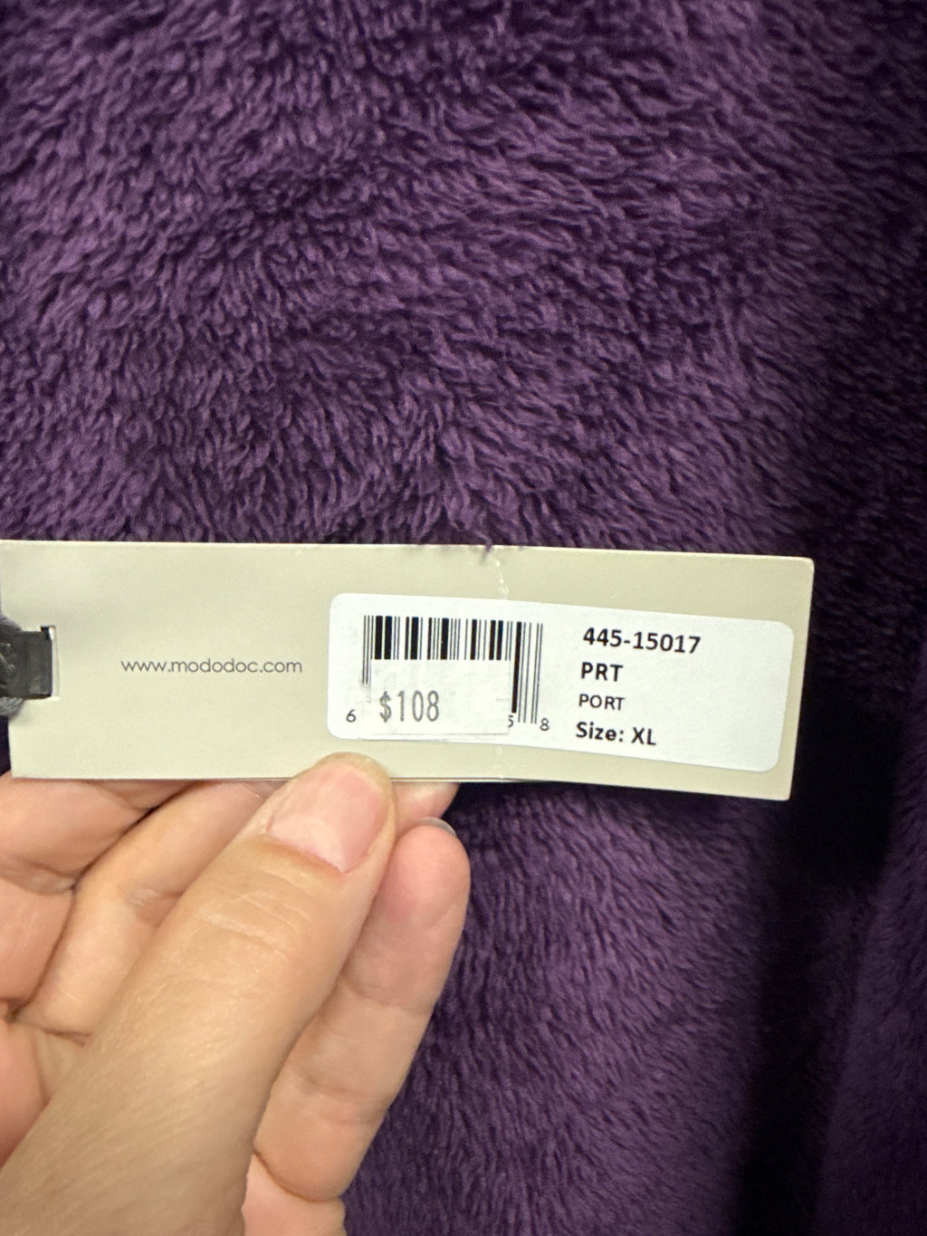 NWT Mod-o-doc Asym Fleece (org$108)
