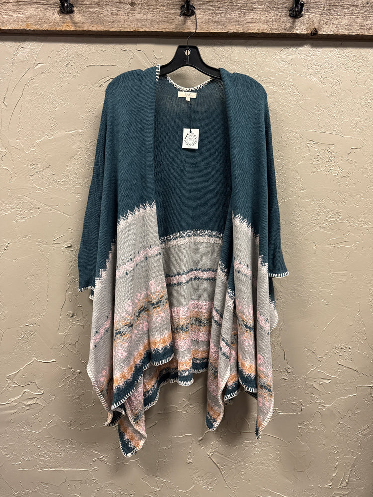 NWT EASEL OVERSIZED WRAP (org$60)