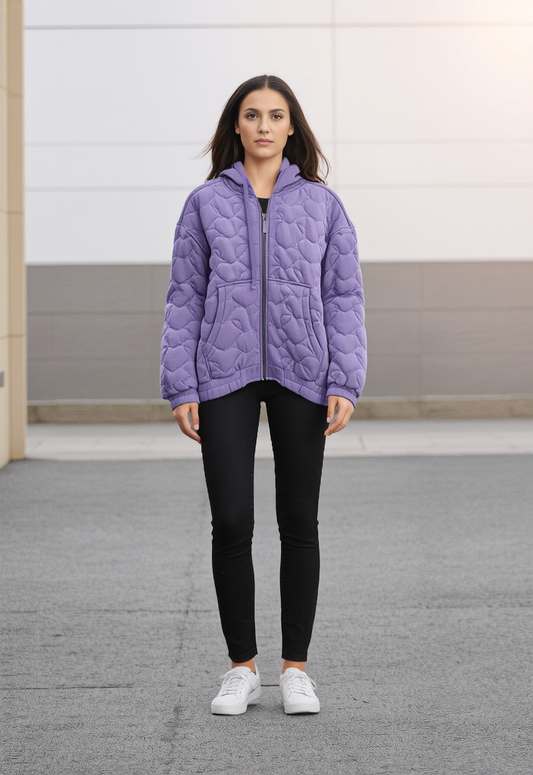 NWOT INDIGO THREAD QUILTED JACKET