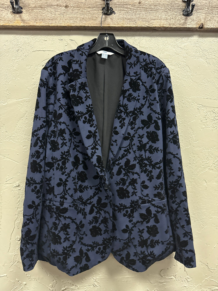 NWT OLD NAVY VELVET FLORAL BLAZER