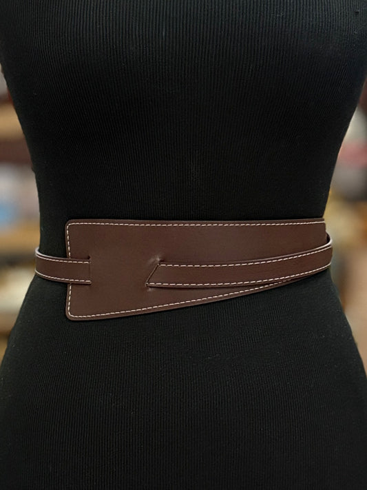 VEGAN LEATHER WRAP BELT