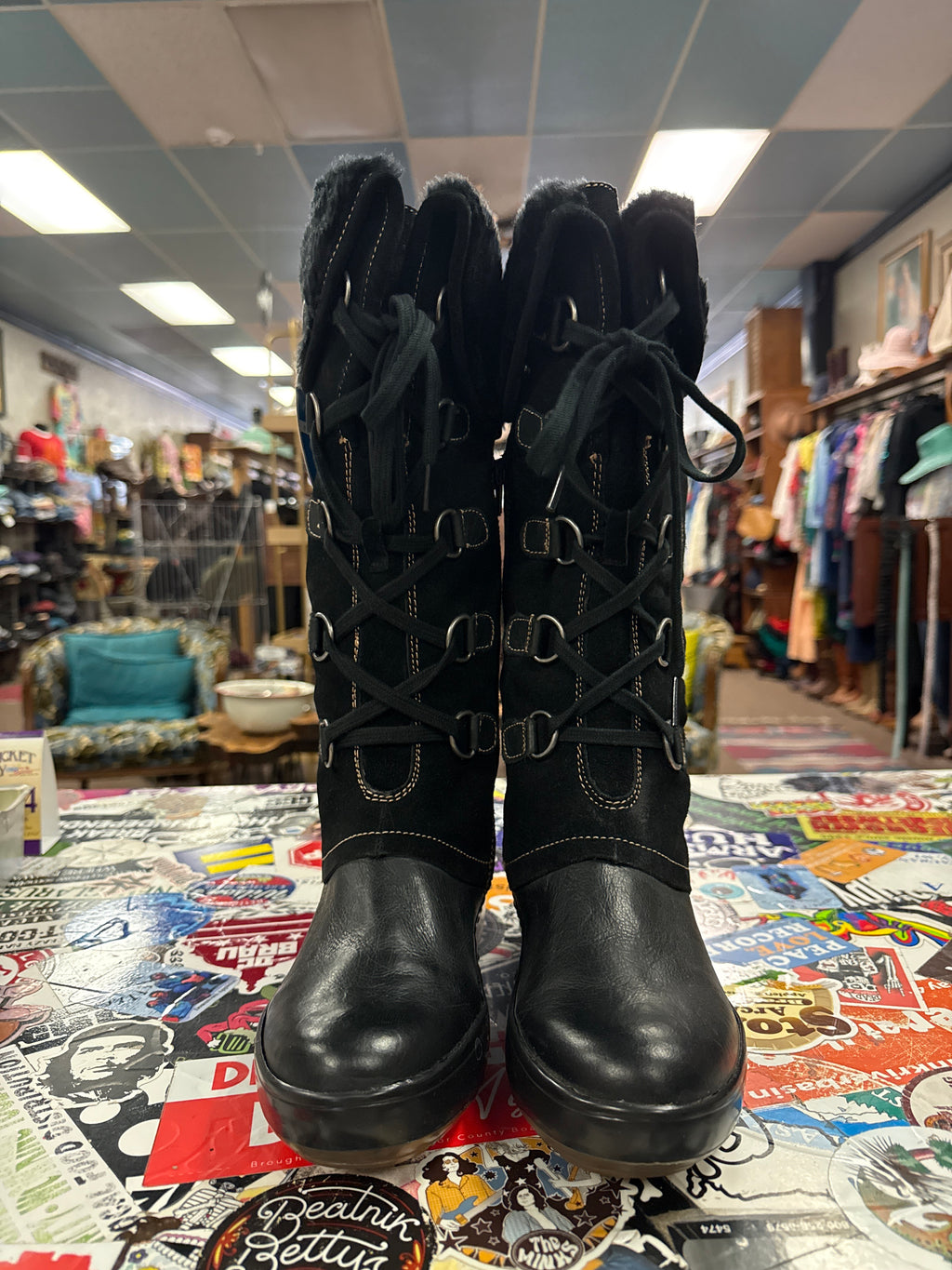 NWT BareTraps Cold-Weather Wedge Boot (org$110)