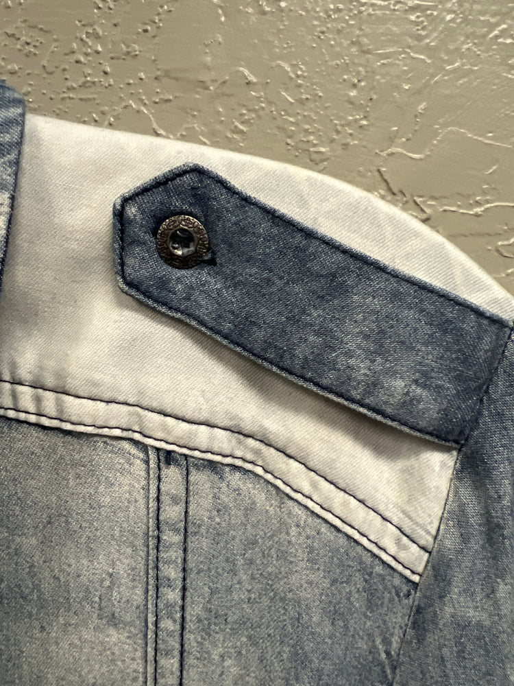MISS ME FULL ZIP CHAMBRAY JACKET