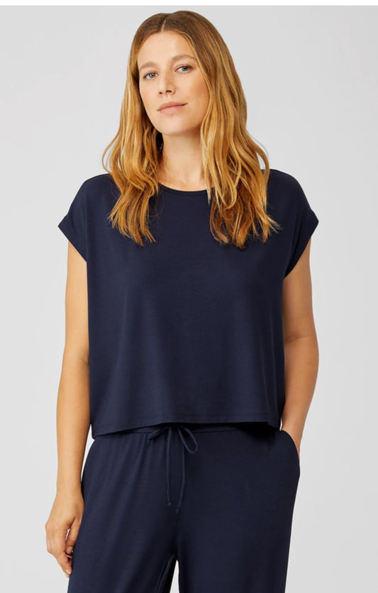 EILEEN FISHER JERSEY SQUARE TOP (org$98)