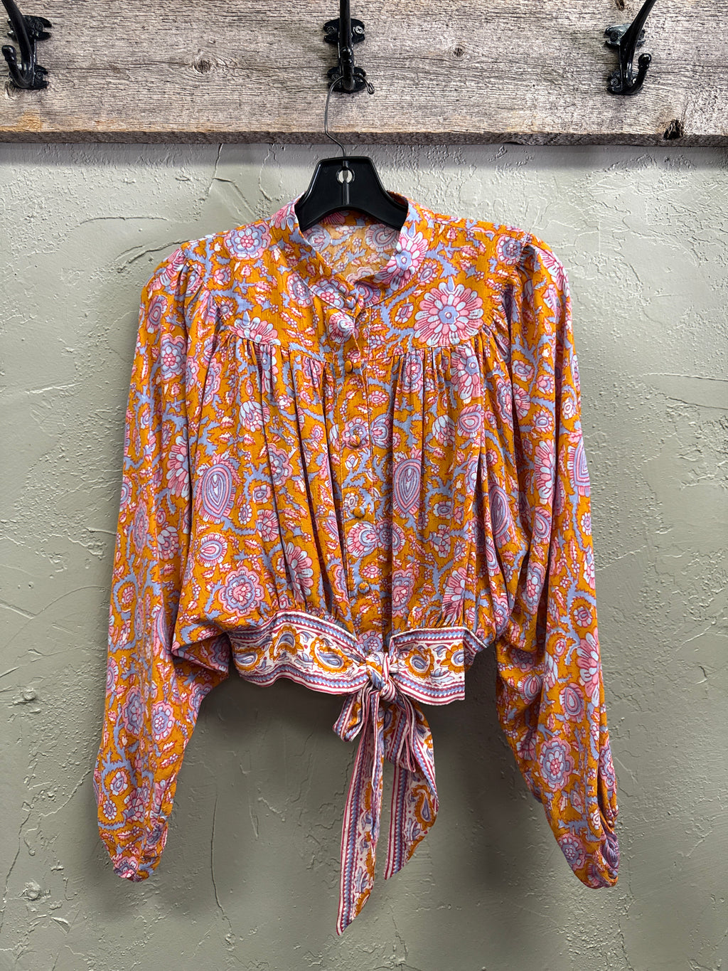 RACHEL ROY FLORAL CROP BLOUSE (org$75)