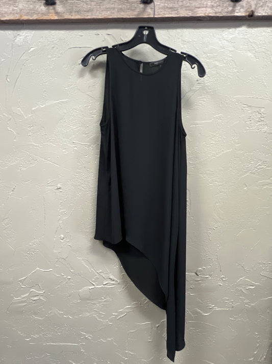 BCBG ASYMETRICAL SEMI-SHEER TOP