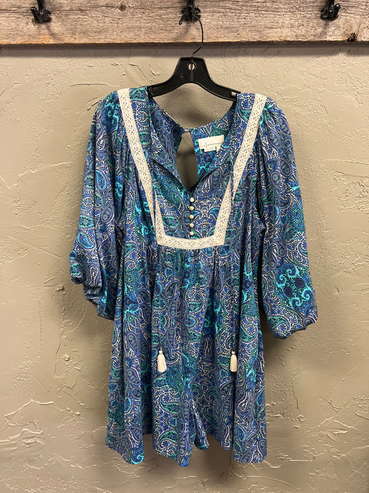 ANTRO BOHO PUFF SLEEVE ROMPER (org$150)