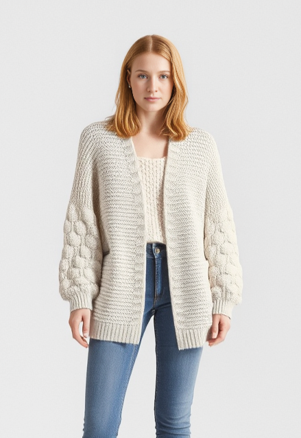 HARPER HERITAGE CHUNKY KNIT CARDI (org$78)