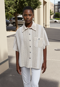 SKY TO MOON CROCHETED COTTON SHIRT