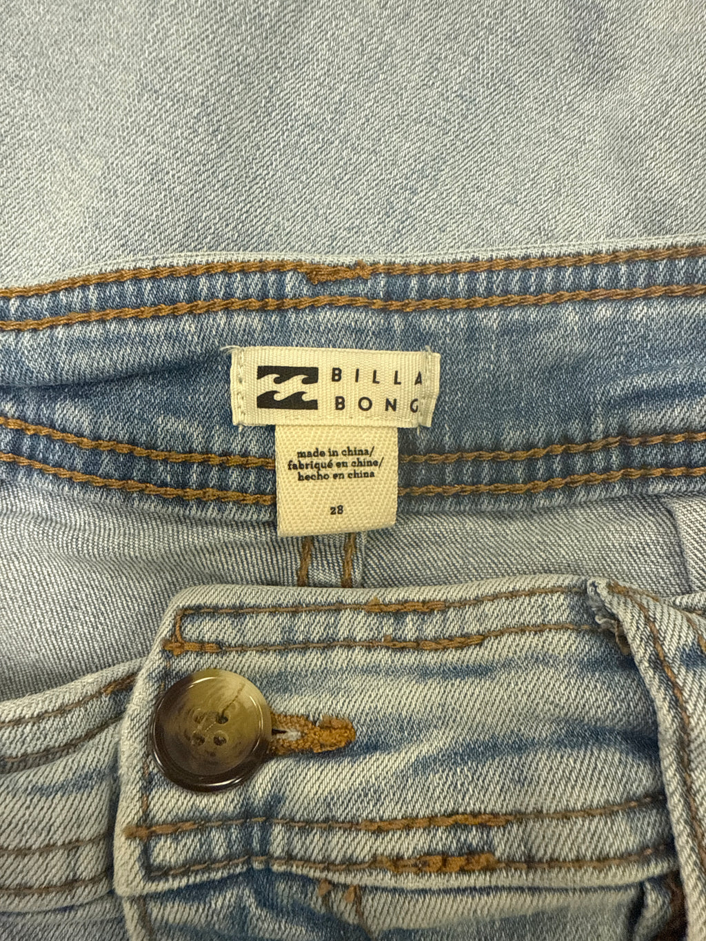 BILLA BONG FRAY HEM STRETCH JEAN (org$90)