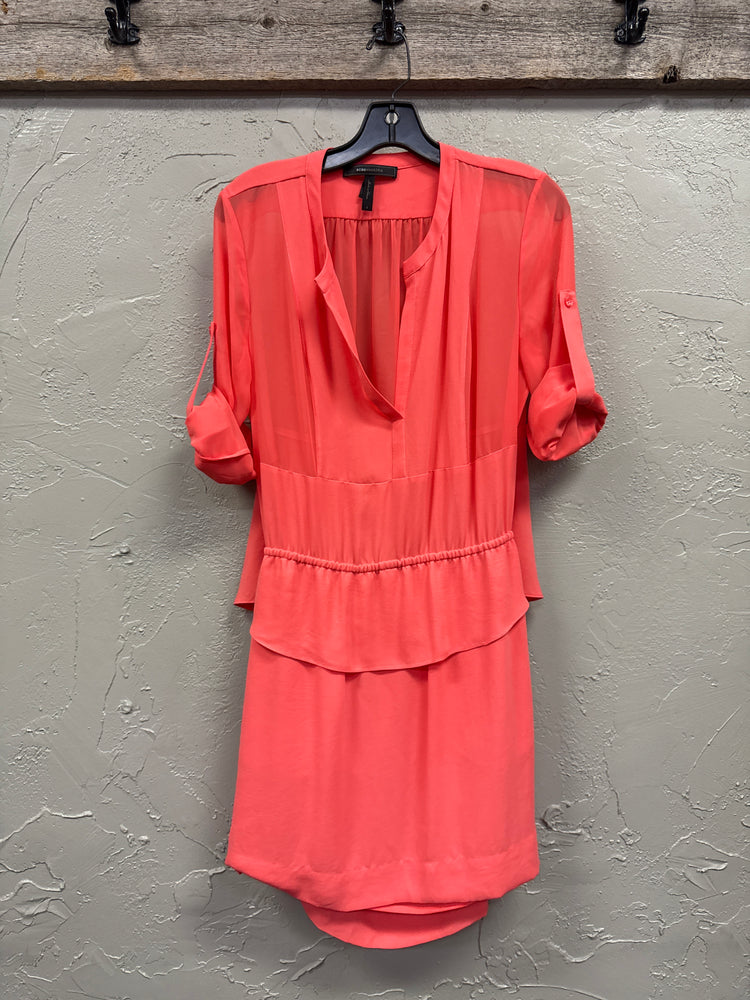BCBG PEPLUM SHIRT DRESS