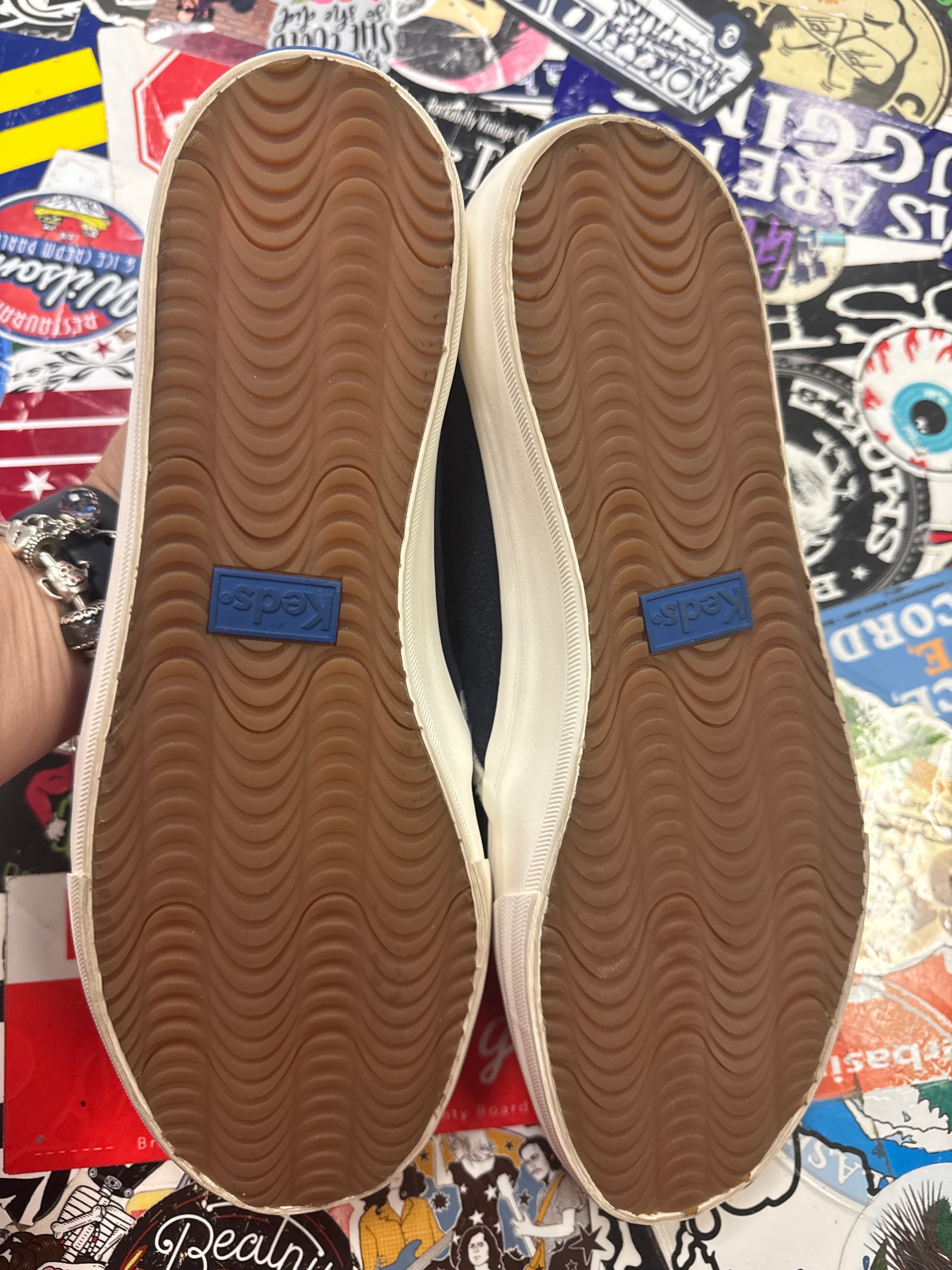 *NIB KEDS SUEDE & SHERPA SLIP ONS (org$65)