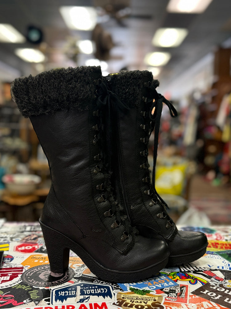 BOC FAUX FUR LINED LEATHER BOOTS (org$210)