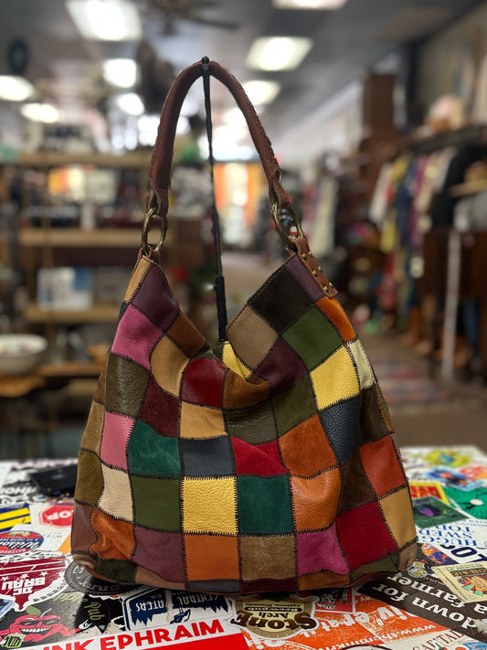 LUCKY BRAND PATCHWORK HOBO
