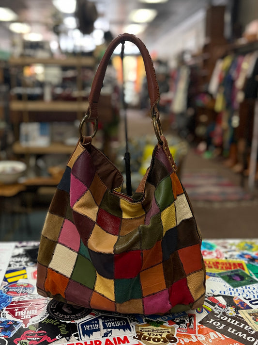 LUCKY BRAND PATCHWORK HOBO