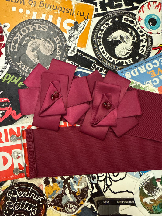 BURGUNDY ELASTIC BELT