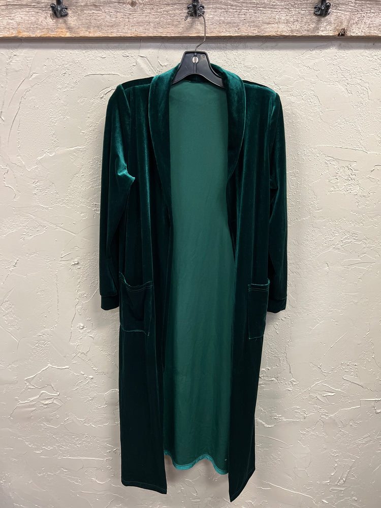 NWT GREEN VELVET DUSTER