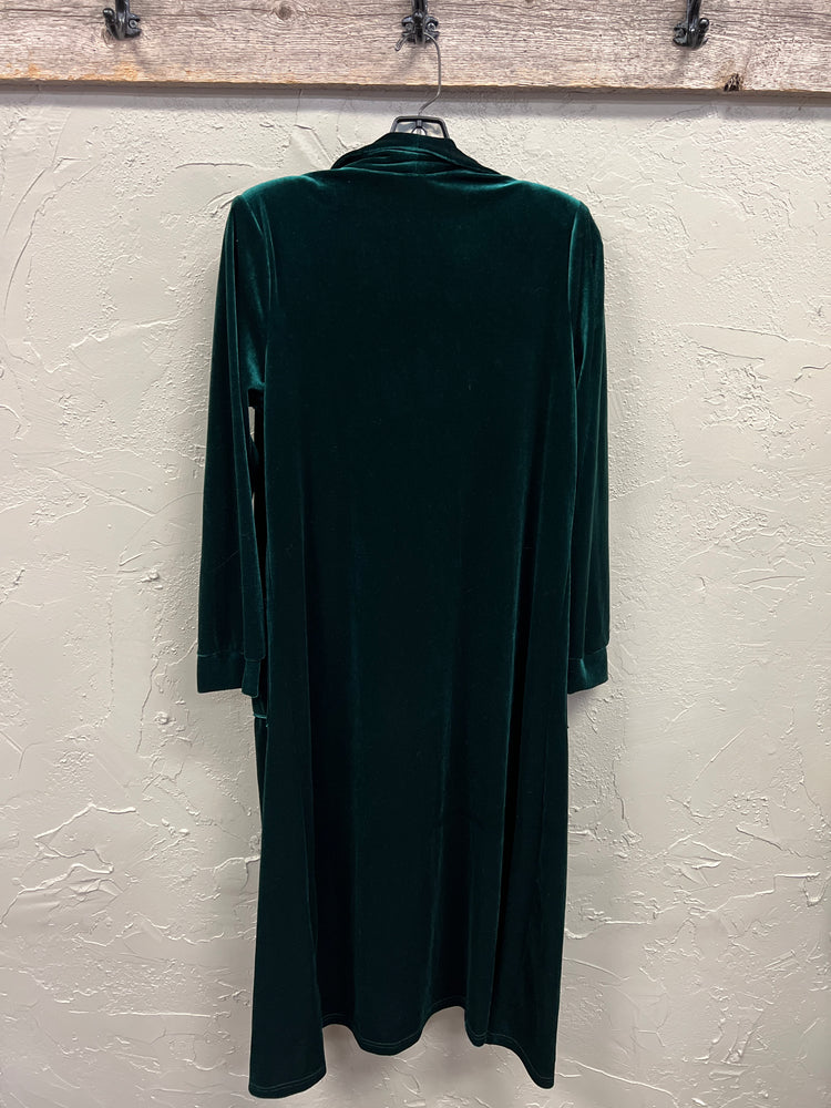 NWT GREEN VELVET DUSTER
