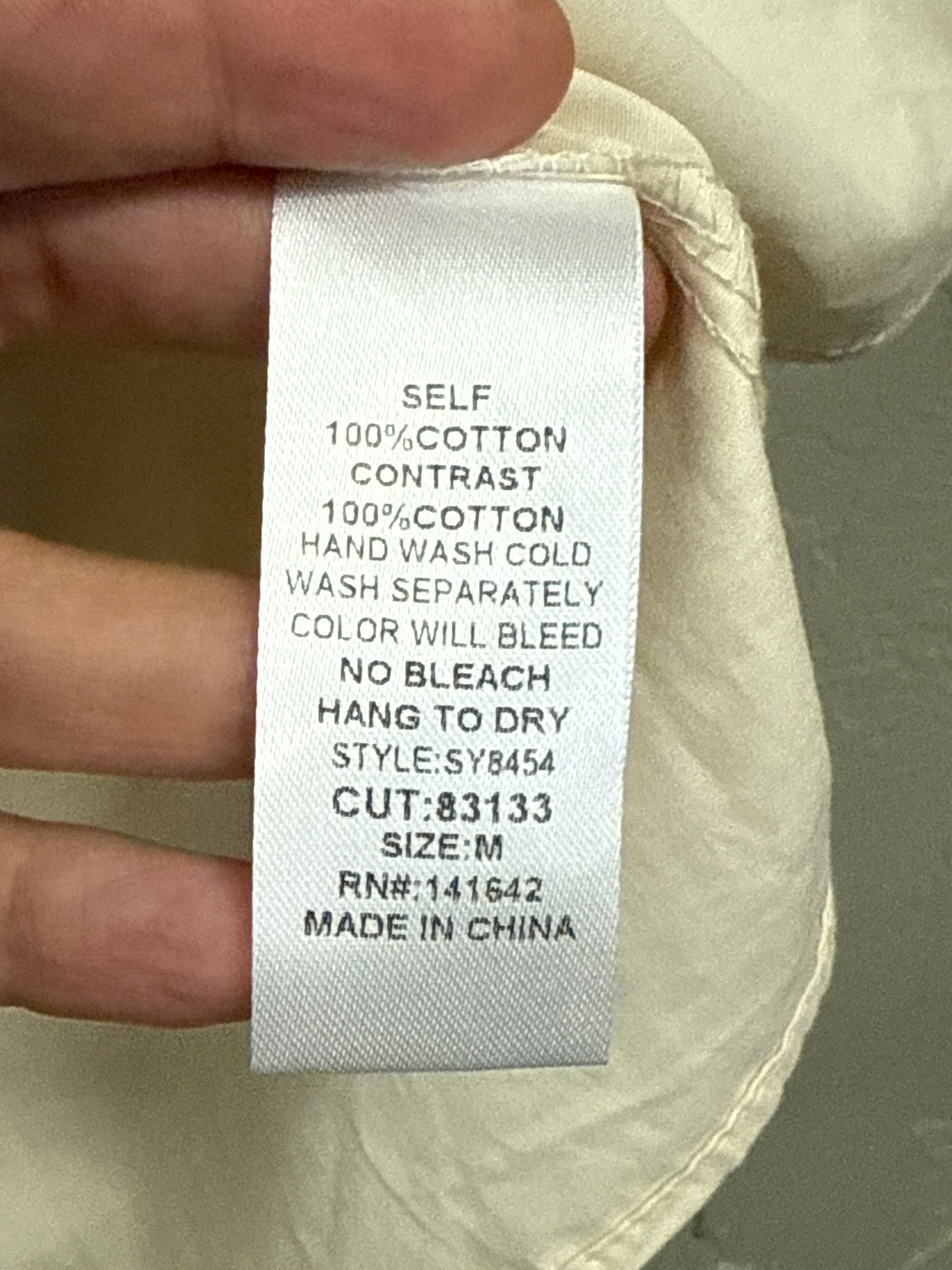 NWT SHE+SKY COTTON BLOUSE