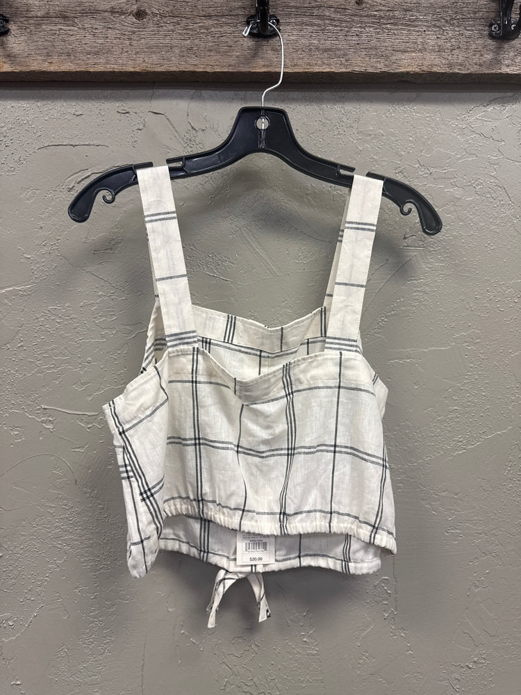 NWT A NEW DAY WINDOWPANE CROP (org$20)