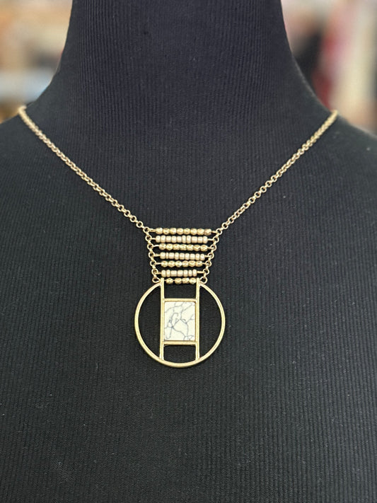 BEADED PENDANT NECKLACE