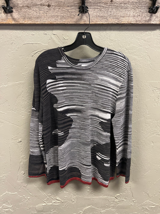 NIC+ZOE MIXED VITAL TUNDRA SWEATER (org$148)