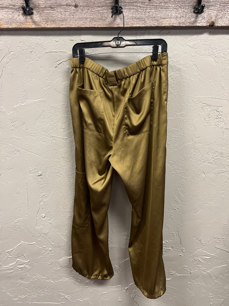 SATIN CARGO PANTS