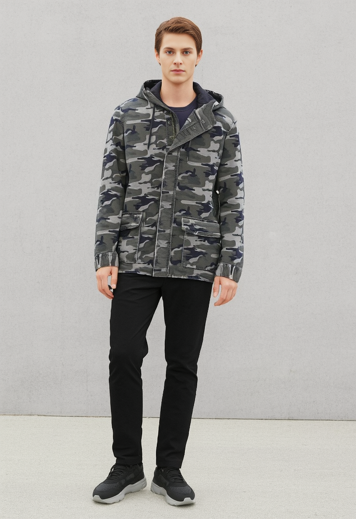 CAPE JUBY HOODED CAMO JACKET