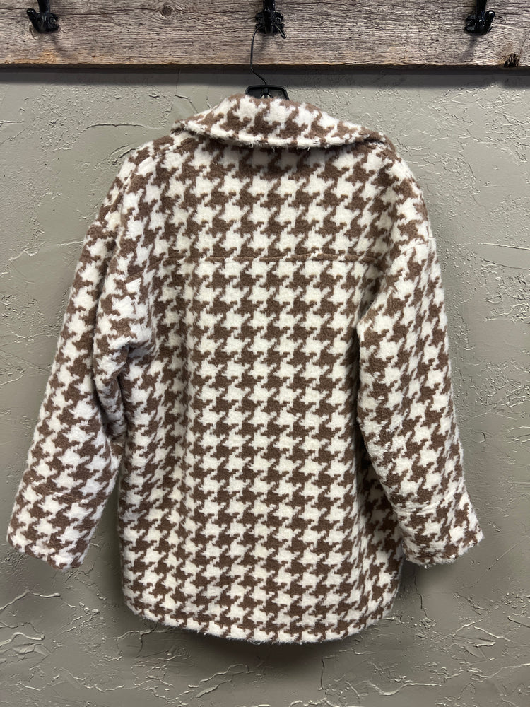 NASTY GAL HOUNDSTOOTH SHACKET