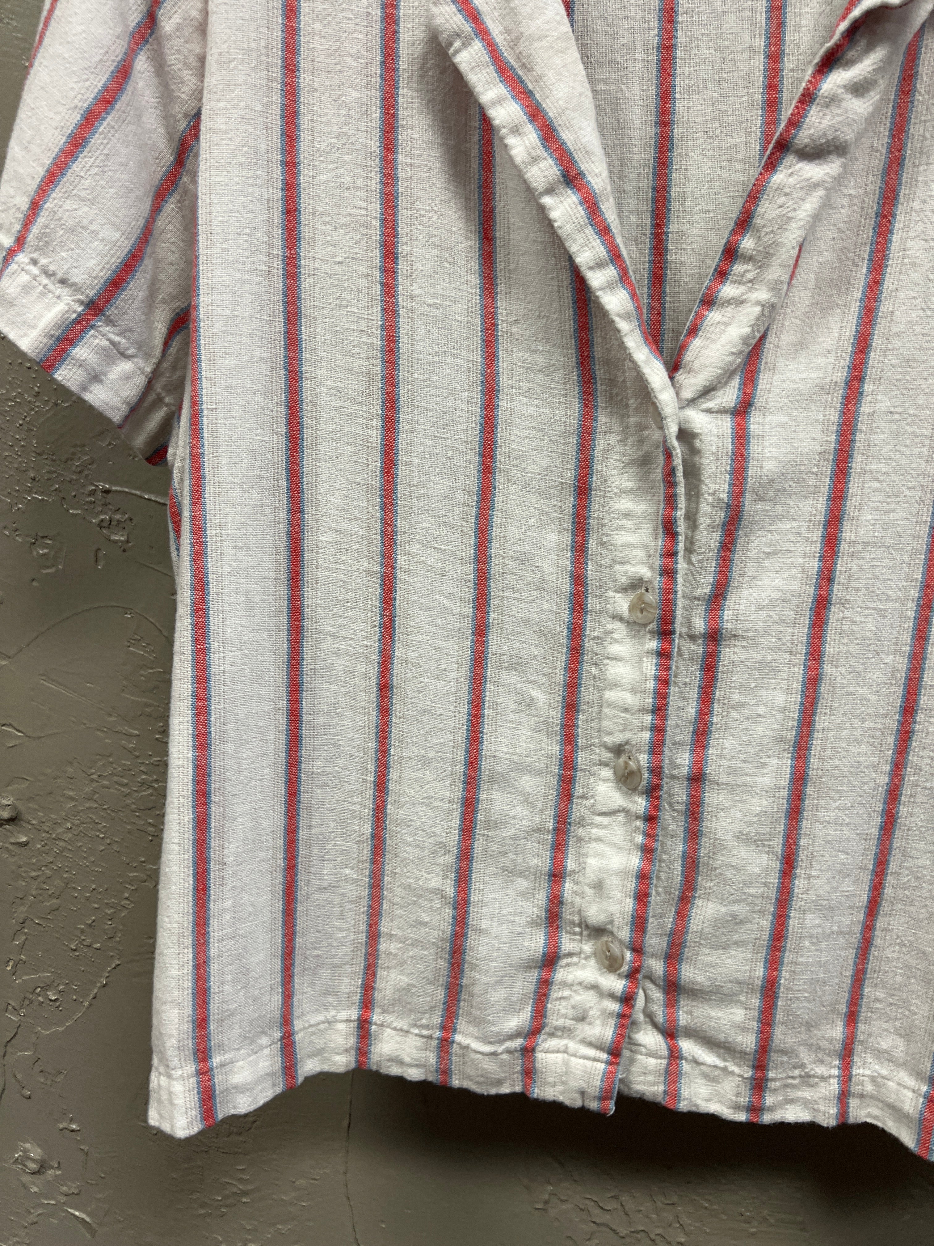 LINEN BLEND STRIPED TOP