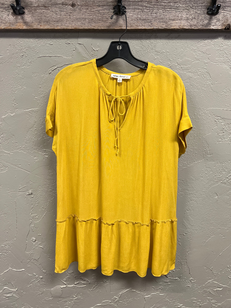 NWOT INDIGO THREAD TIERED TOP