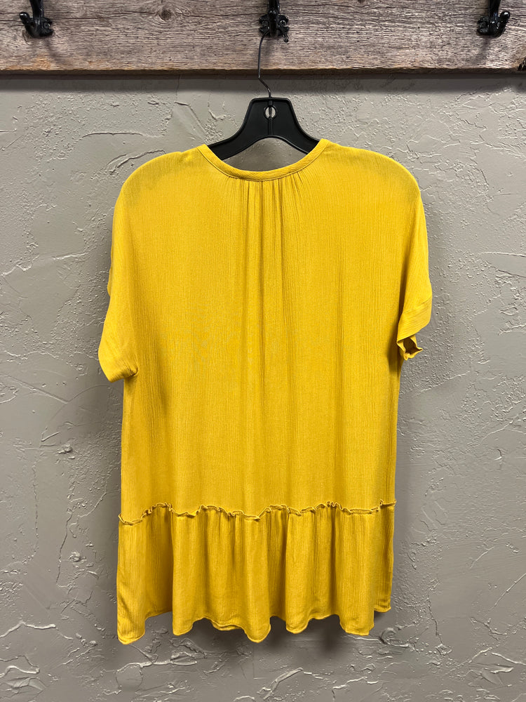 NWOT INDIGO THREAD TIERED TOP