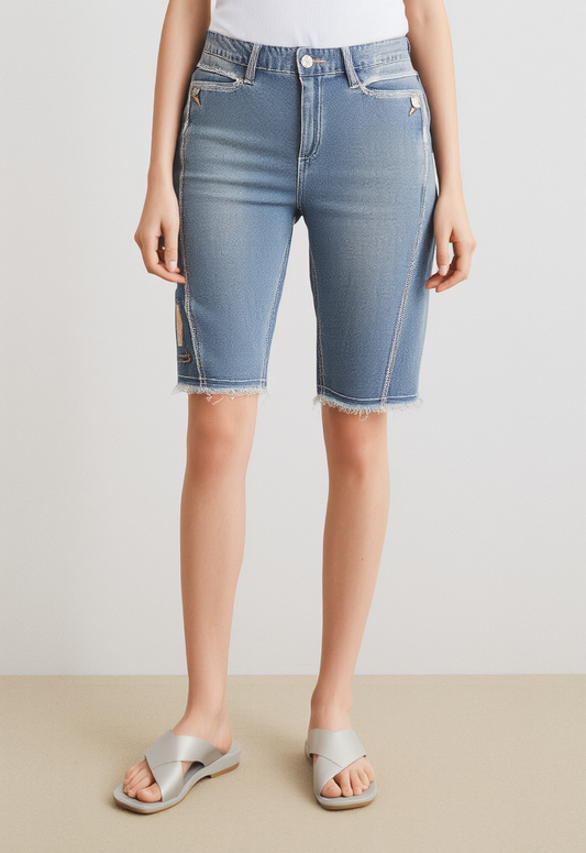 RUFF HEWN DENIM BERMUDA SHORTS