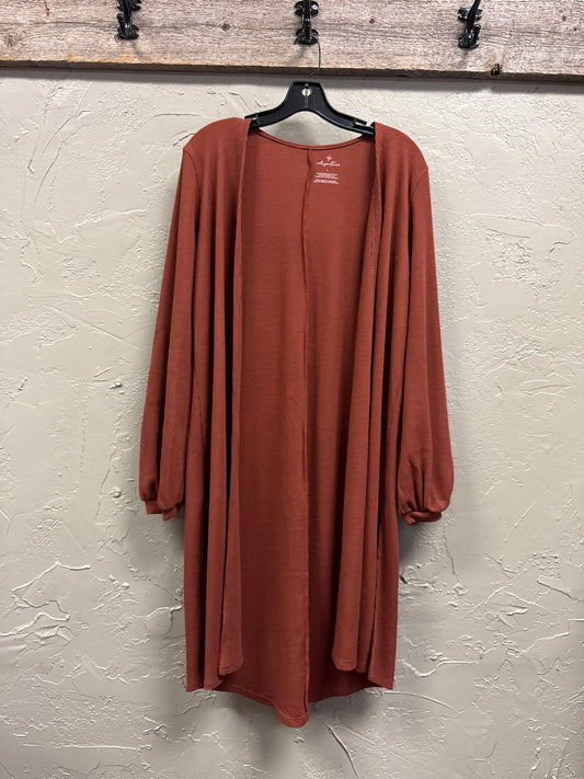 ELEGANTEES WAFFLE KNIT CARDIGAN