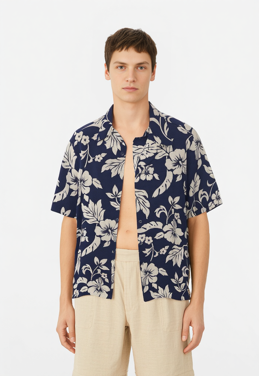 100% COTTON HAWIIAN SHIRT