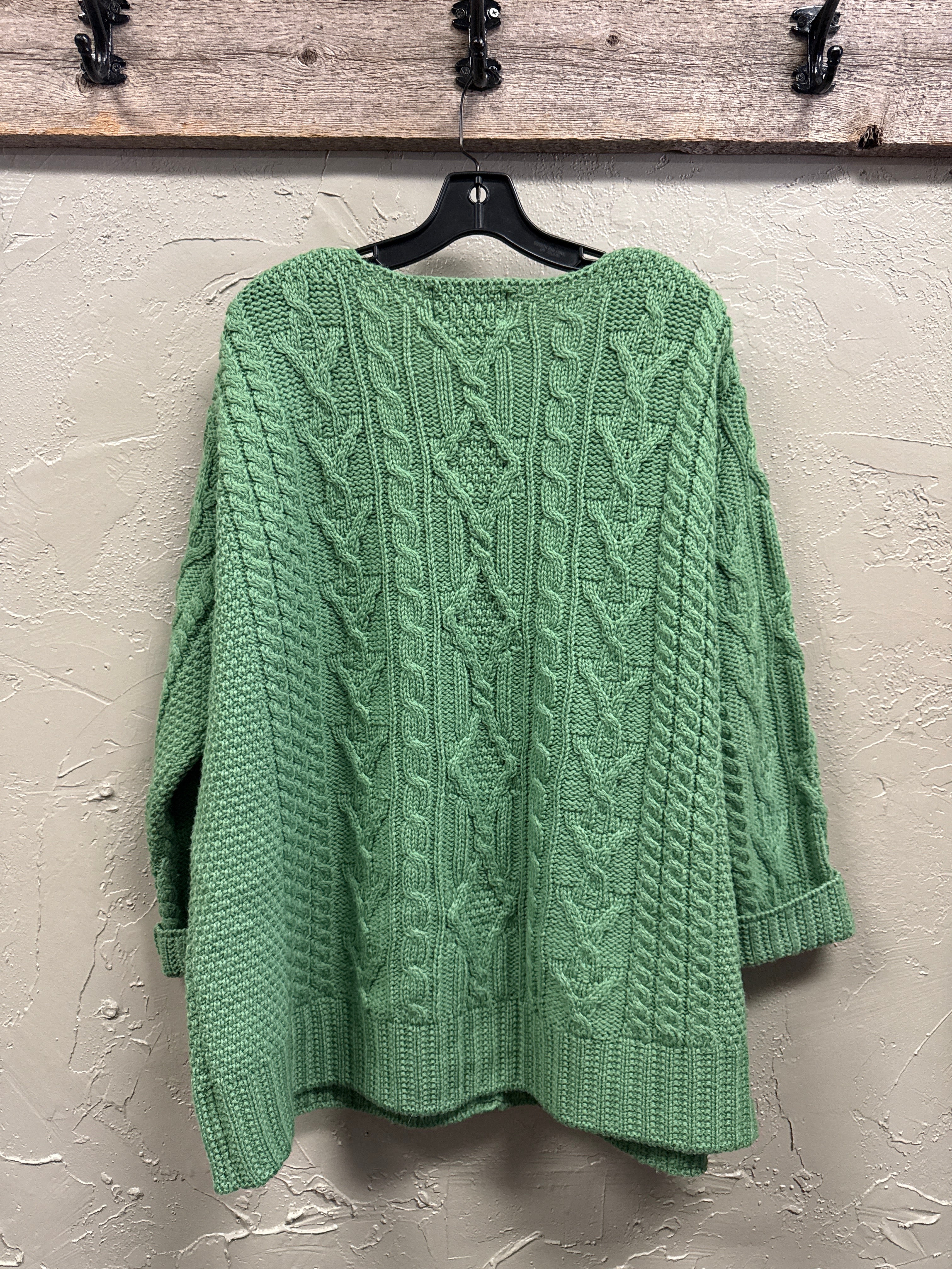 ARAN CRAFTS WOOL CABLE KNIT CARDI