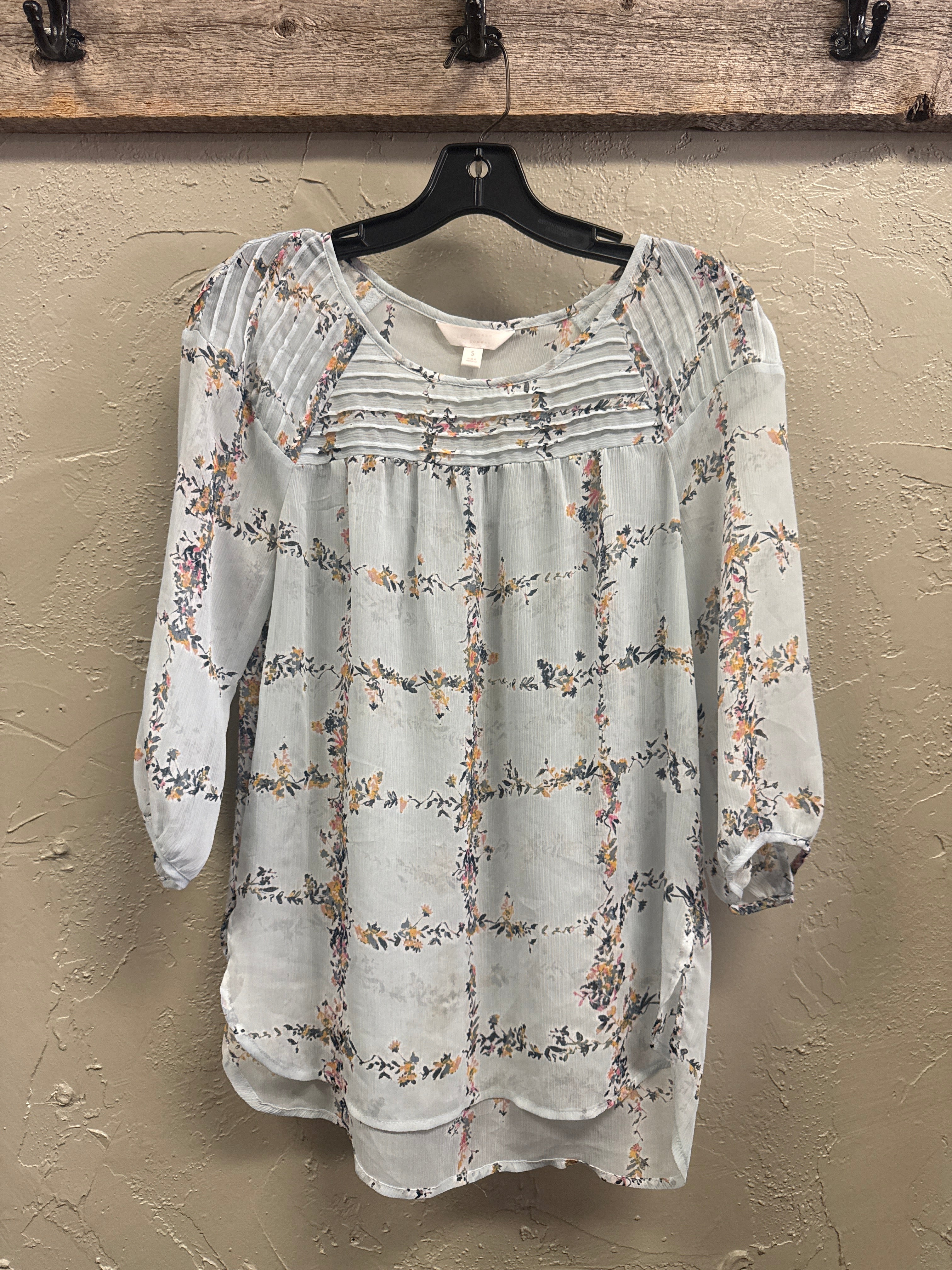 LC SHEER FLORAL BLOUSE