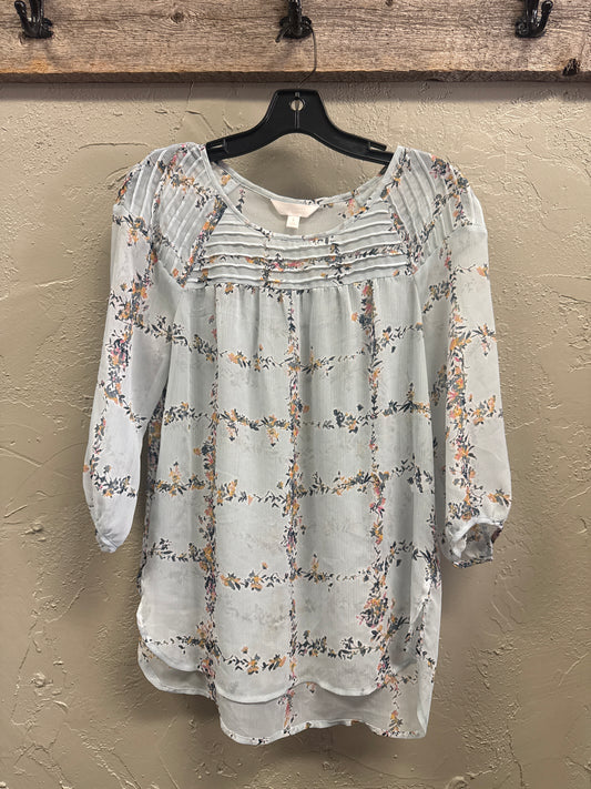 LC SHEER FLORAL BLOUSE